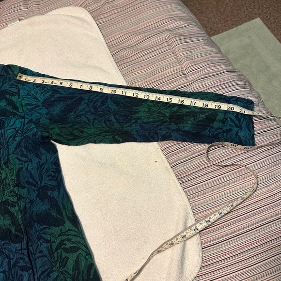 Chico’s Design Women’s Jean Style Jacket | Blue Teal Green ‎| Size 2 | US Large - Picture 8 of 9